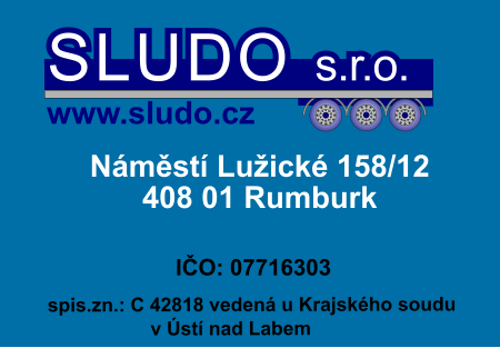 Náměstí Lužické 158/12 408 01 Rumburk IČO: 07716303 SLUDO s.r.o. www.sludo.cz  	spis.zn.: C 42818 vedená u Krajského soudu  v Ústí nad Labem